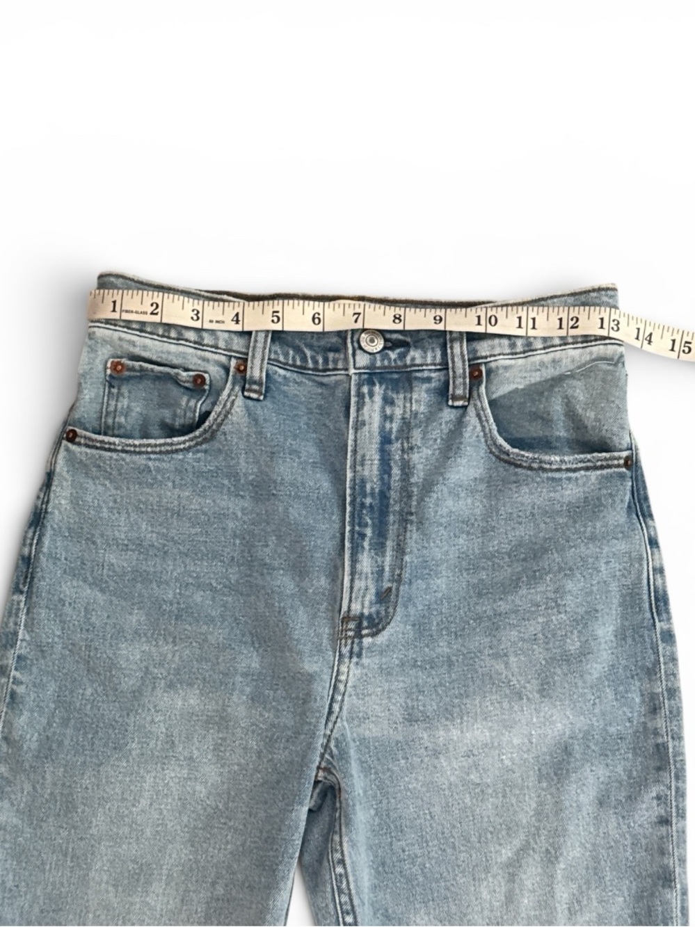 Abercrombie & Fitch Ultra High Rise 90s Straight Jean Medium Wash Sz 27 - Picture 8 of 12